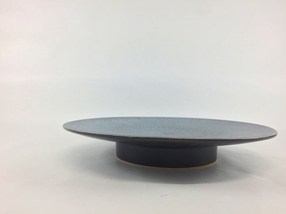 【SALE】23cm高台プレート　黒泡雲銀　有田焼【訳あり】