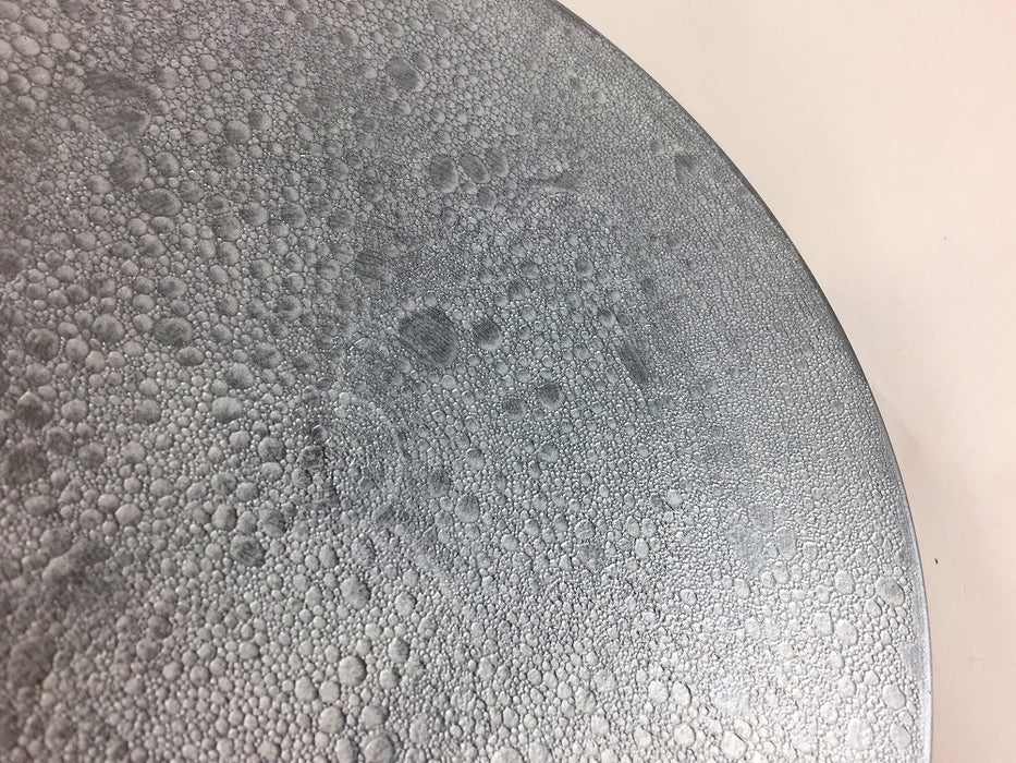 【SALE】23cm高台プレート　黒泡雲銀　有田焼【訳あり】