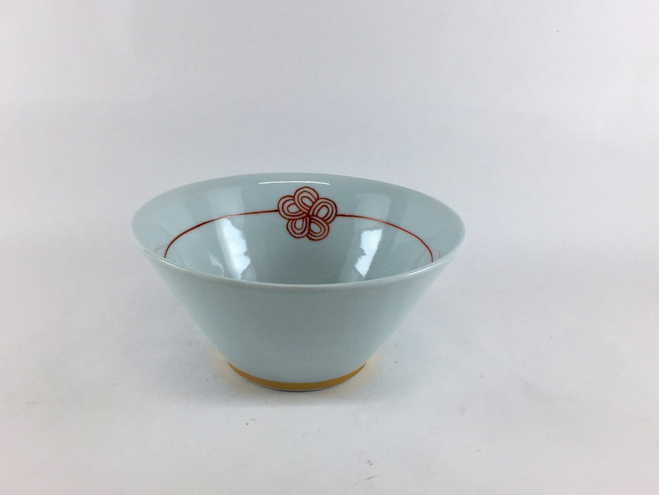 15cm反ボウル.赤梅水引　伊万里焼田森窯 (j.R)