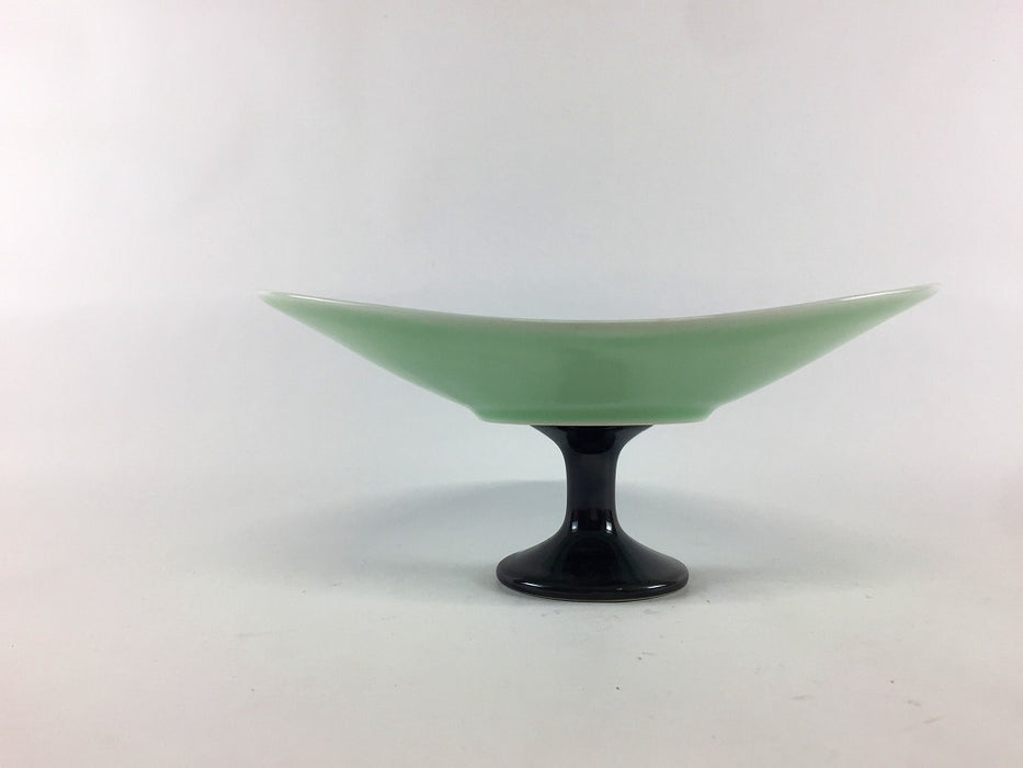 【SALE】一珍唐草ラスターグリーン楕円皿セット　21cm　有田焼【在庫10】