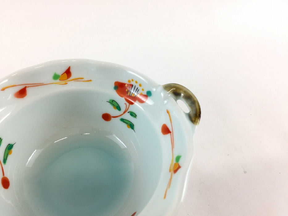 【SALE】錦花乙女　手付小付　11cm　有田焼【訳あり】