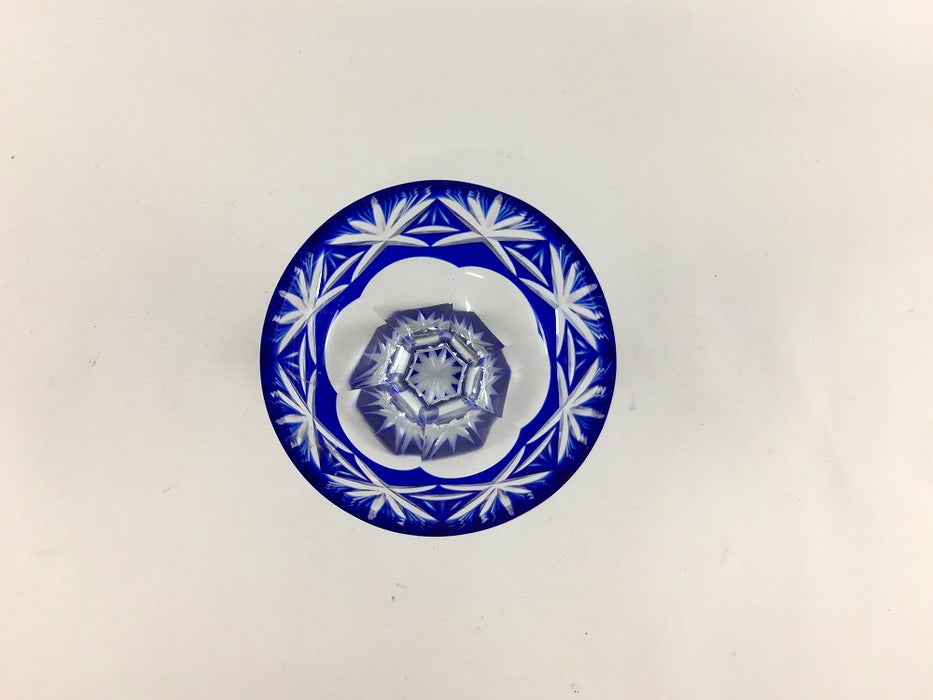 【SALE】青切子高小付　5cm　国産【訳あり】