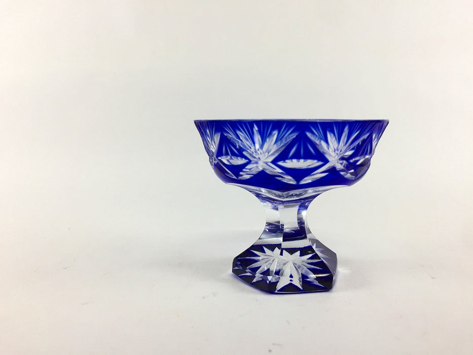 【SALE】青切子高小付　5cm　国産【訳あり】