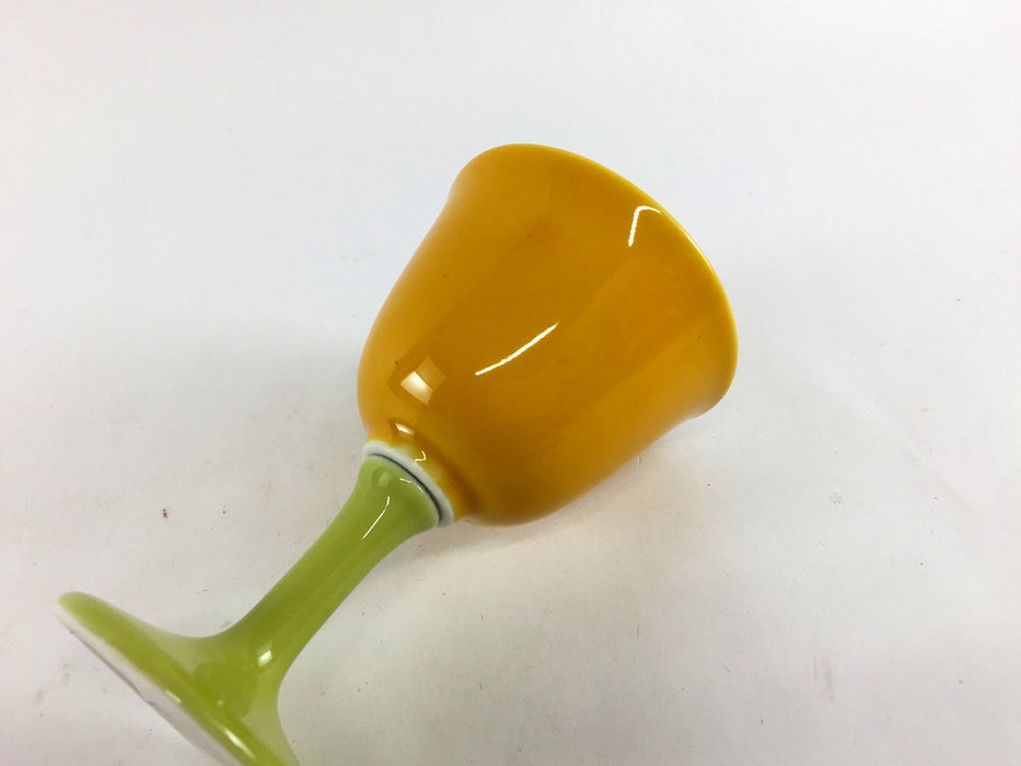 【SALE】ワイングラス　黄系　6cm/50cc　有田焼【訳あり】