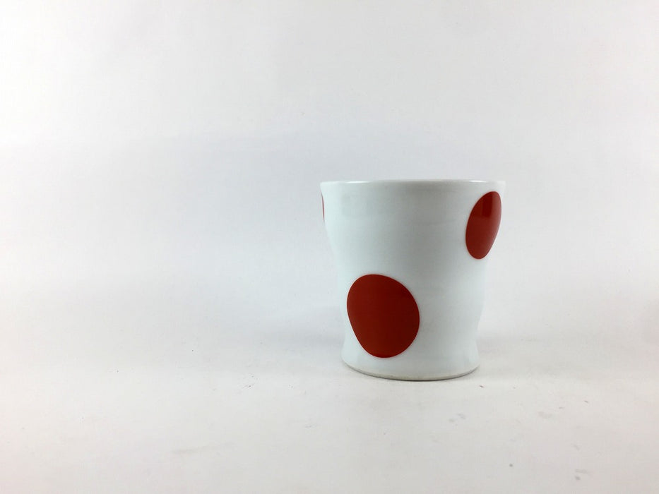 【SALE】SカップG150cc　赤丸　7cm(150cc)　波佐見焼【訳あり】