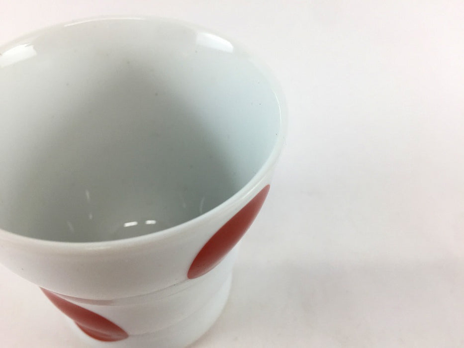 【SALE】SカップG150cc　赤丸　7cm(150cc)　波佐見焼【訳あり】