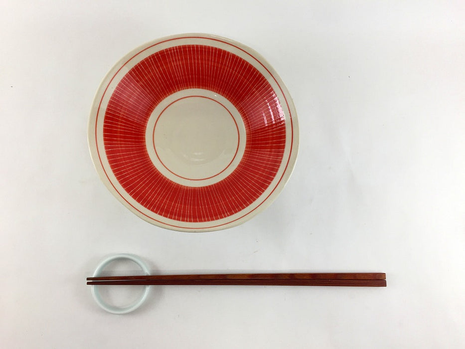 【SALE】絹十草小鉢　赤　15cm　波佐見焼【訳あり】