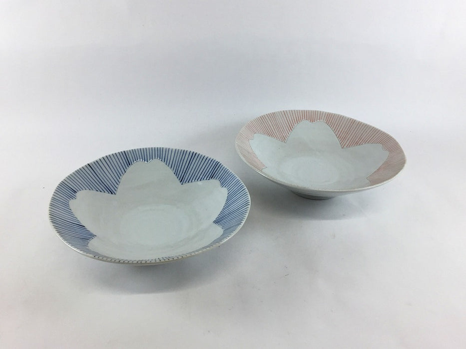 【SALE】桜小鉢　(青/赤)　15cm　波佐見焼【訳あり】