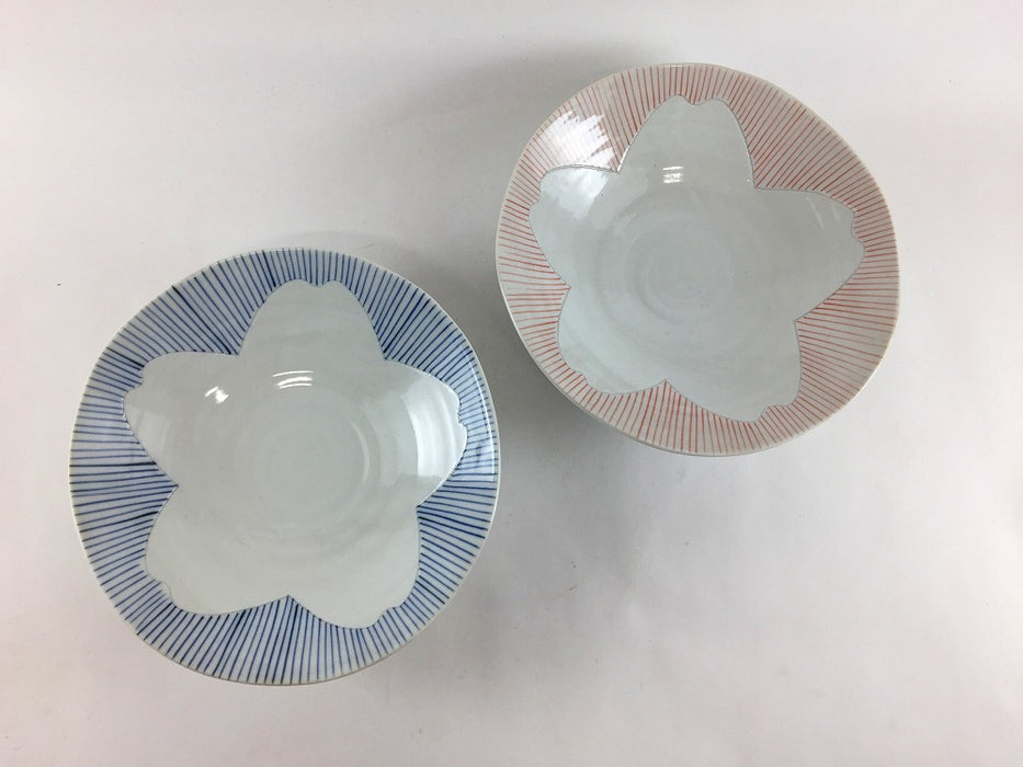 【SALE】桜小鉢　(青/赤)　15cm　波佐見焼【訳あり】