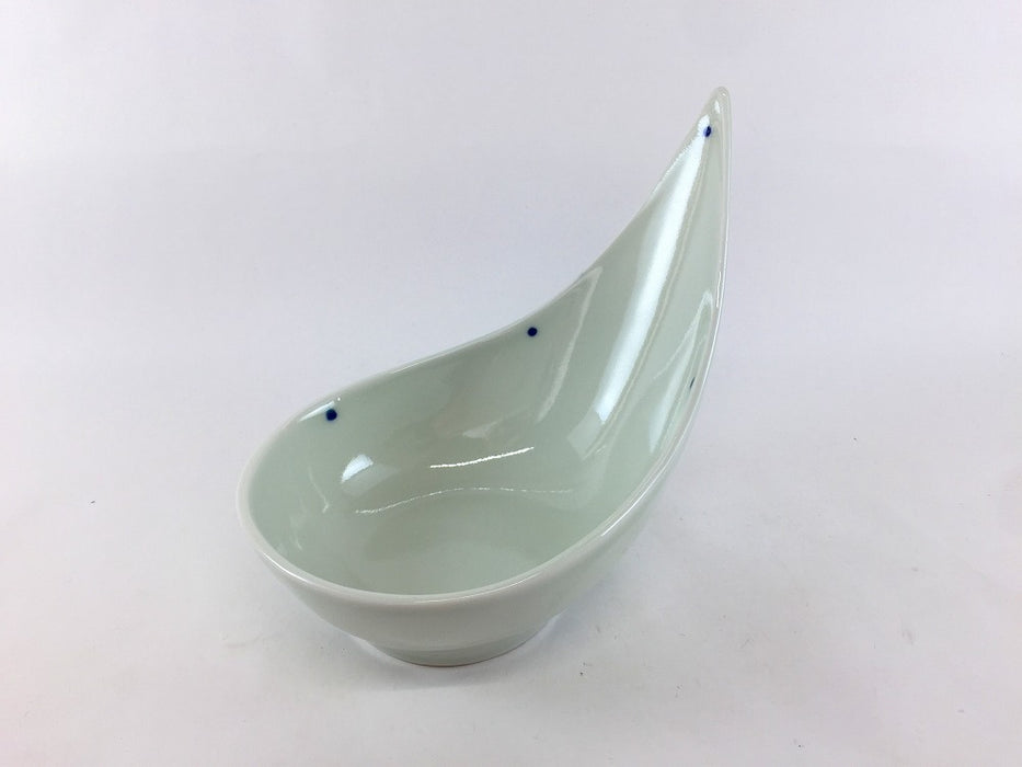 【SALE】染付点柄しずく型小丼　20cm　有田焼【訳あり】