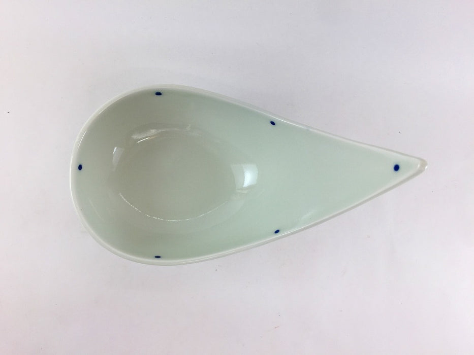 【SALE】染付点柄しずく型小丼　20cm　有田焼【訳あり】