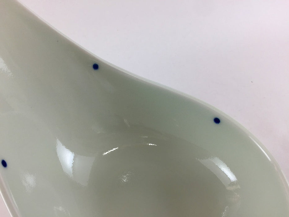 【SALE】染付点柄しずく型小丼　20cm　有田焼【訳あり】