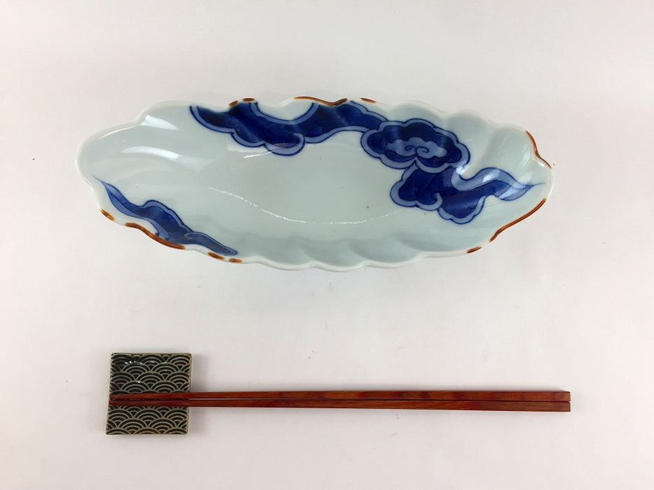 【SALE】染雲菊型小鉢　20cm　有田焼【訳あり】