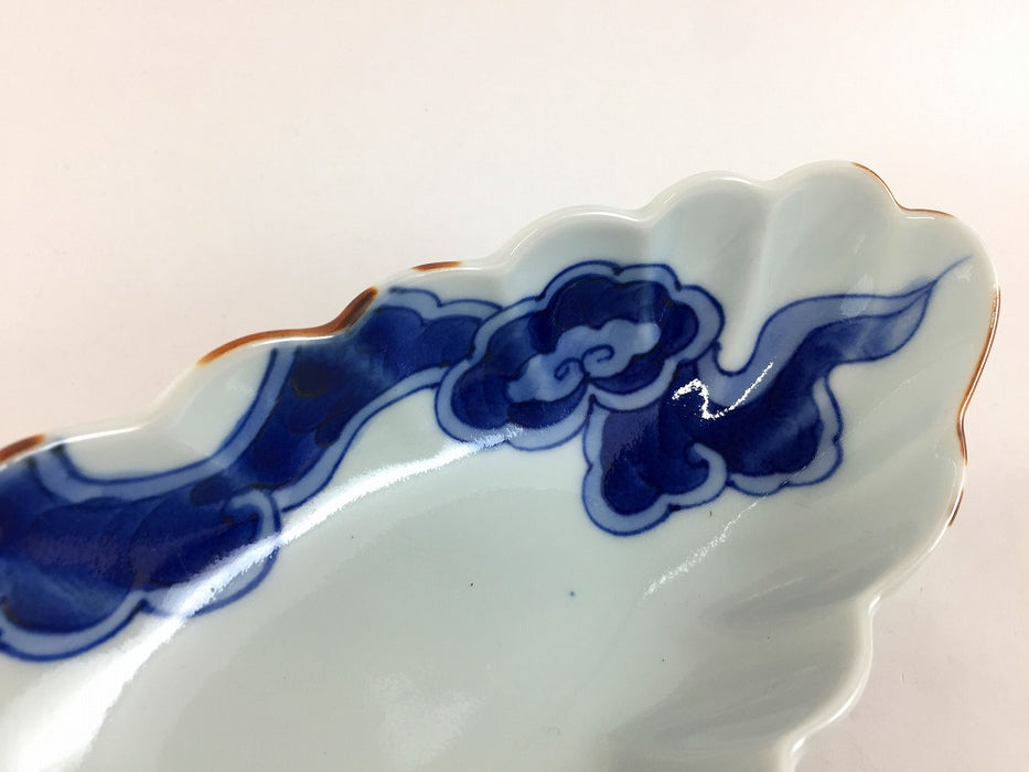 【SALE】染雲菊型小鉢　20cm　有田焼【訳あり】