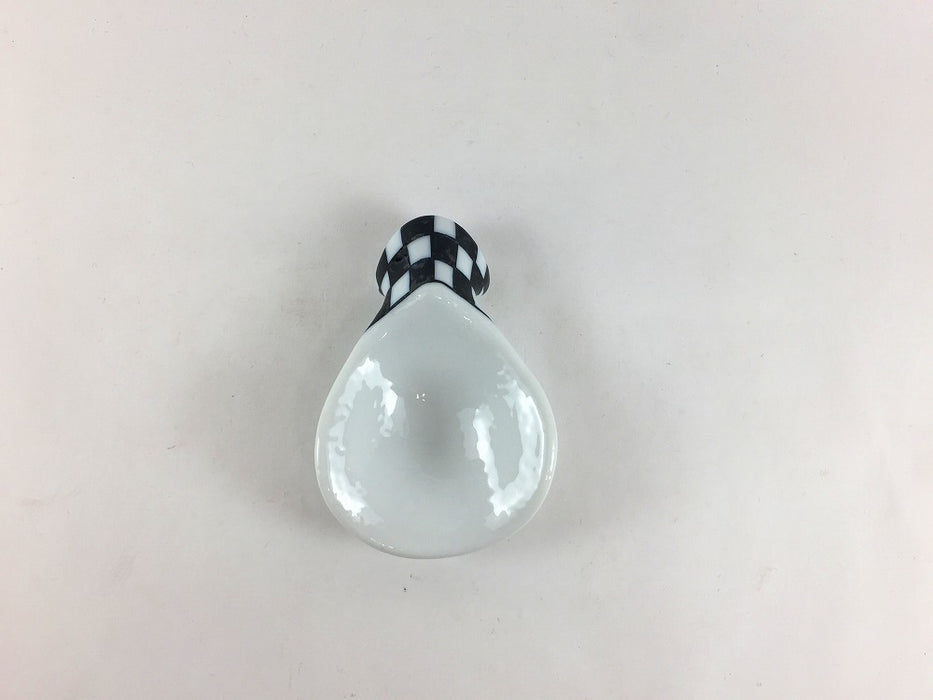 【SALE】ヘラ珍味　黒チェック　7cm　有田焼【訳あり】