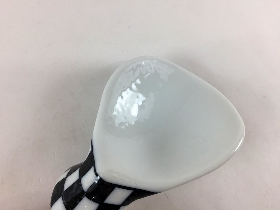 【SALE】ヘラ珍味　黒チェック　7cm　有田焼【訳あり】
