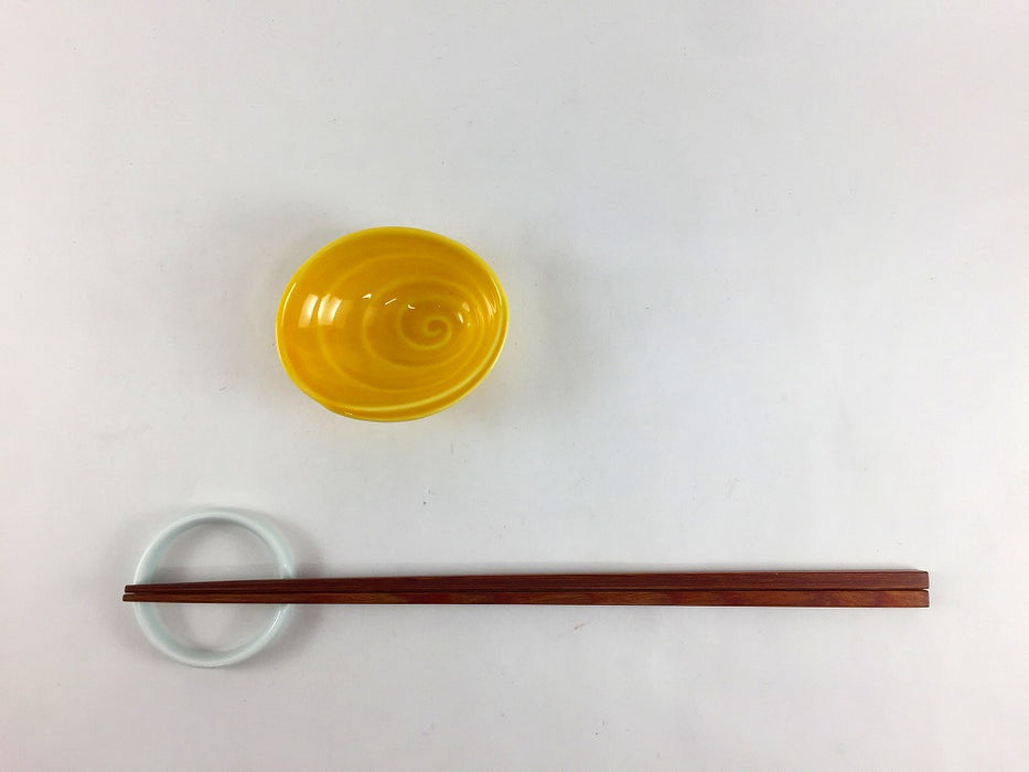 【SALE】巻貝珍味　黄　6.5cm　有田焼【訳あり】