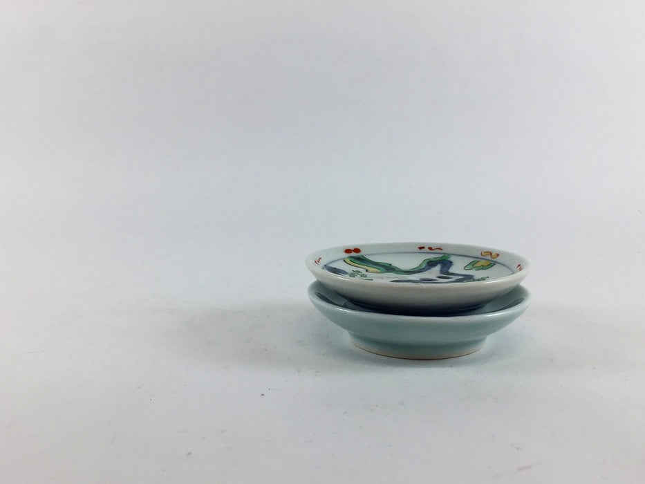 【SALE】豆皿　(山水/青磁青海波)　6cm　有田焼【訳あり】