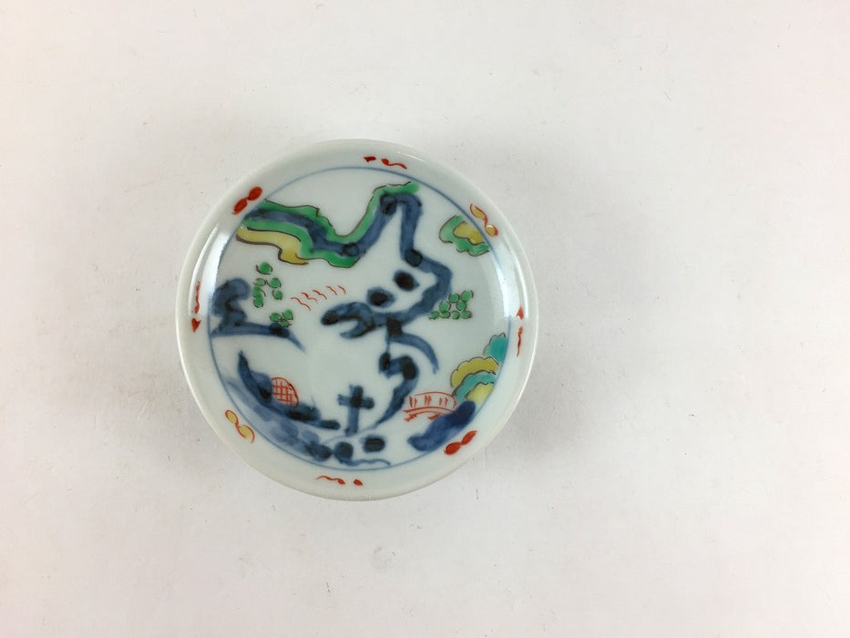 【SALE】豆皿　(山水/青磁青海波)　6cm　有田焼【訳あり】