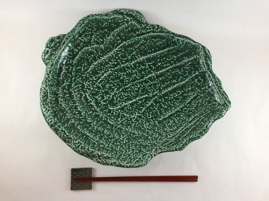 【SALE】織部木の葉盛込　36cm　有田焼【訳あり】