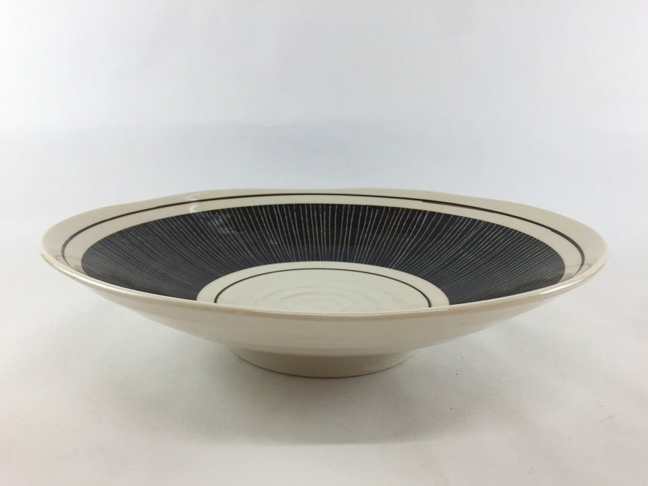 【SALE】絹十草菓子鉢　(黒/赤)　24.5cm　波佐見焼【訳あり】