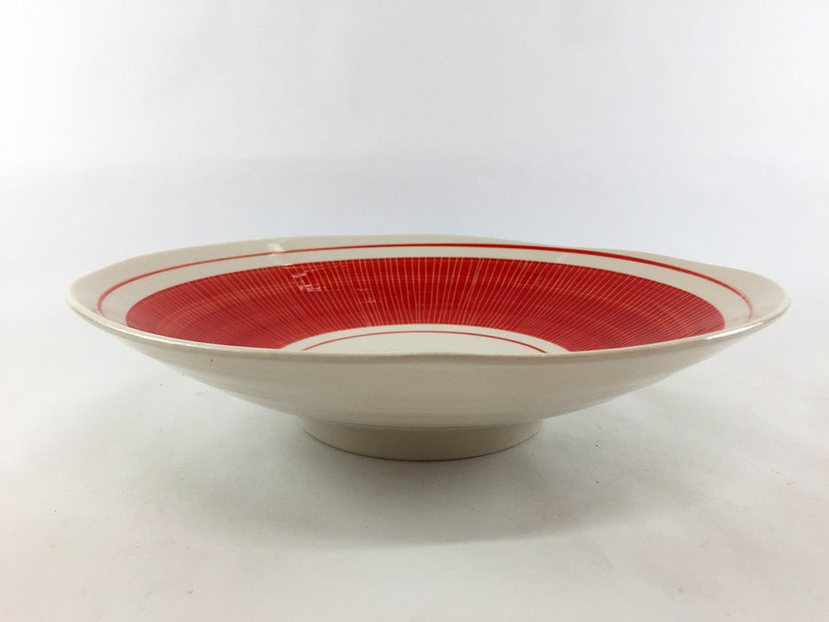 【SALE】絹十草菓子鉢　(黒/赤)　24.5cm　波佐見焼【訳あり】