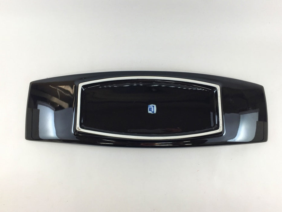 【SALE】舟型皿　黒内パール金流水　32cm　有田焼【訳あり】