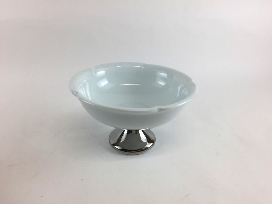 【SALE】白磁プラチナ高小鉢　11.5cm　有田焼【訳あり】