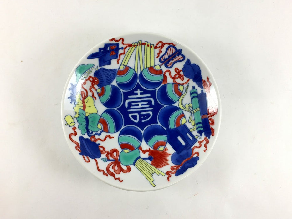 【12月中旬入荷予定】色鍋島小皿　5枚揃い(化粧箱入)　肥前有田焼(j.R)