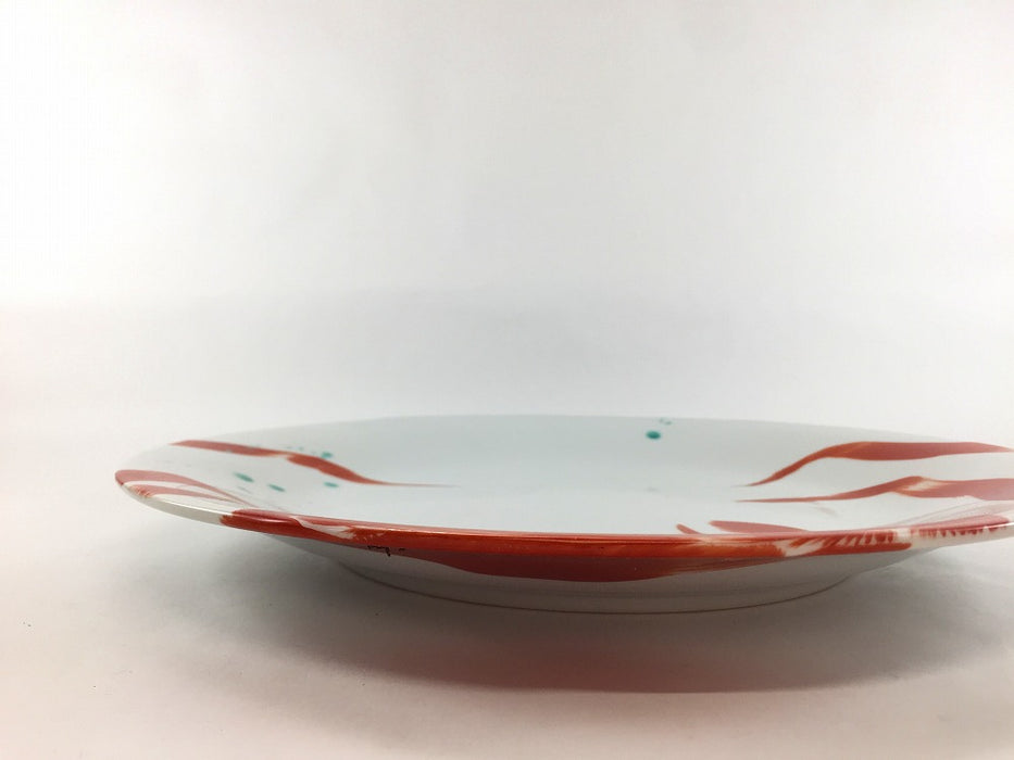 【SALE】29cm輪花皿　赤絵蟹　有田焼【訳あり】