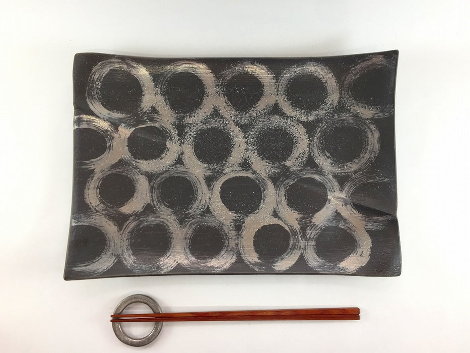 【SALE】黒ザラメかのこ　30cm　有田焼【訳あり】