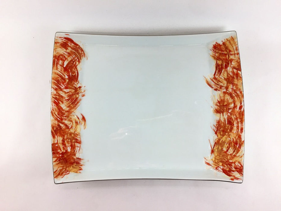 【SALE】紅金刷毛プレート皿　28cm　有田焼【訳あり】