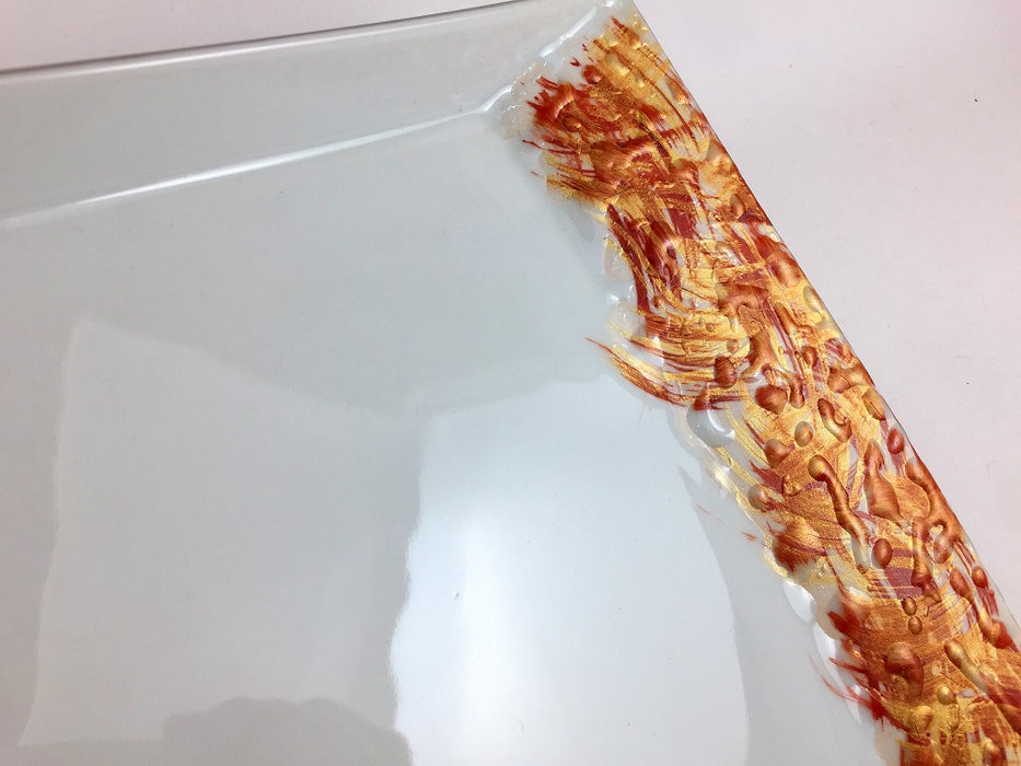 【SALE】紅金刷毛プレート皿　28cm　有田焼【訳あり】