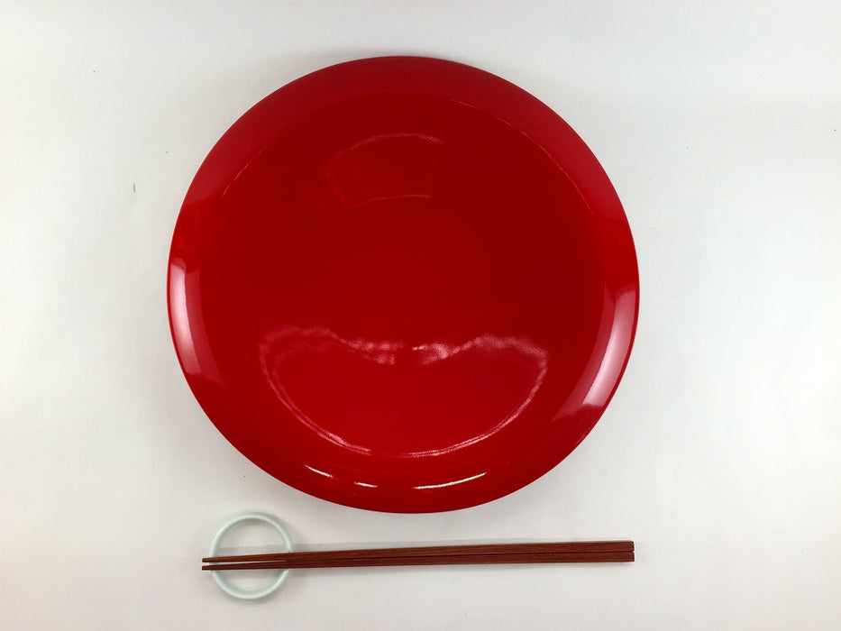 【SALE】紅赤260ウェーブ丸皿　26.5cm　有田焼【訳あり】