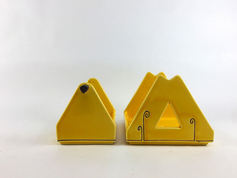 【SALE】ブランコ小鉢木台セット　黄彩　有田焼【訳あり】