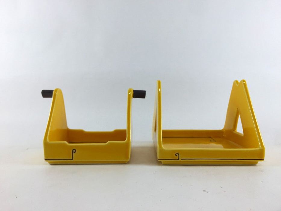 【SALE】ブランコ小鉢木台セット　黄彩　有田焼【訳あり】