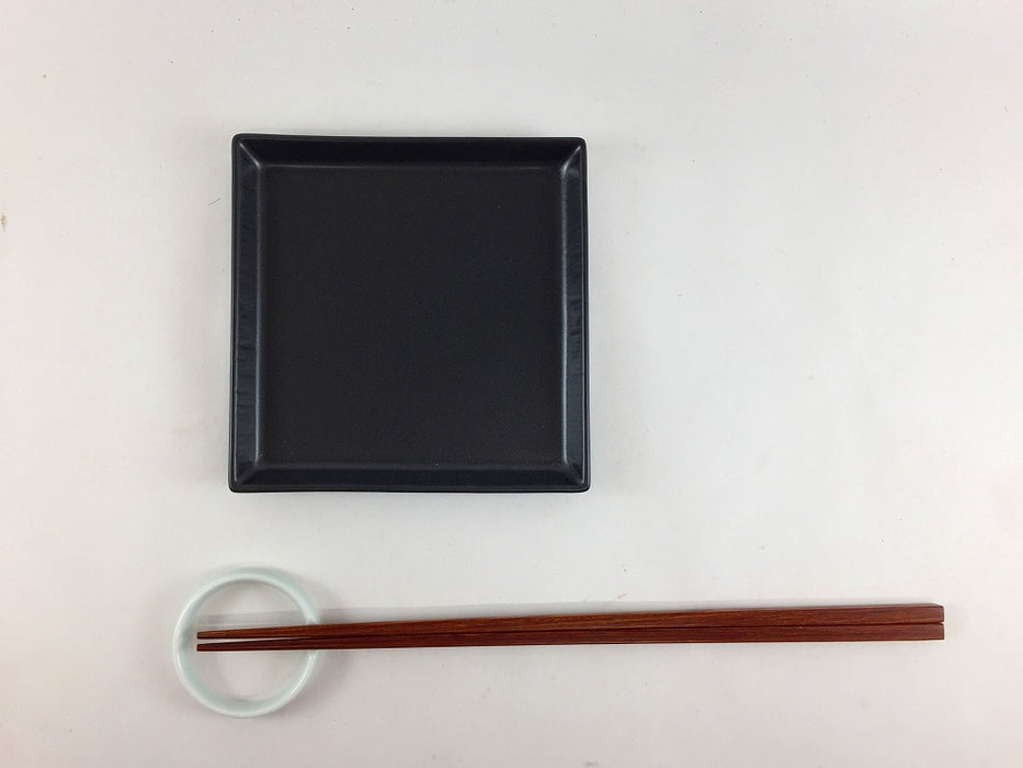 【SALE】kakuzara(11×11)　blackmat　11cm　波佐見焼【訳あり】