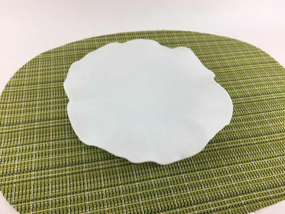 (強化)白磁ブラスト　ロータスプレート(小)　18cm　有田焼(j.R)