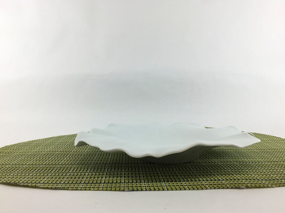 (強化)白磁ブラスト　ロータスプレート(小)　18cm　有田焼(j.R)