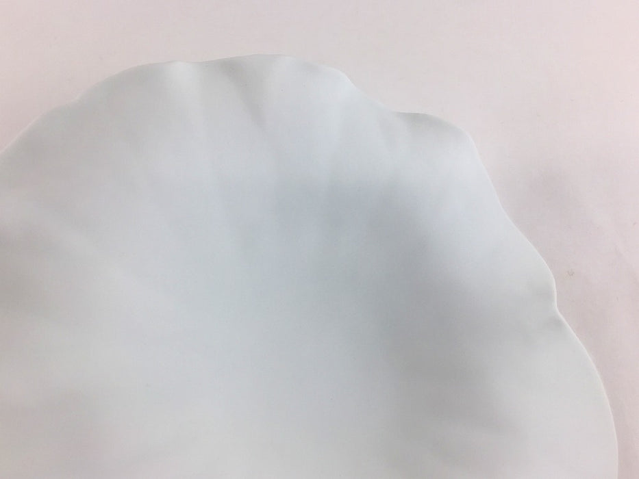 (強化)白磁ブラスト　ロータスプレート(小)　18cm　有田焼(j.R)