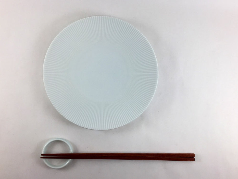 【SALE】鎬ティーソーサー　白ブラスト　17cm　有田焼【訳あり】