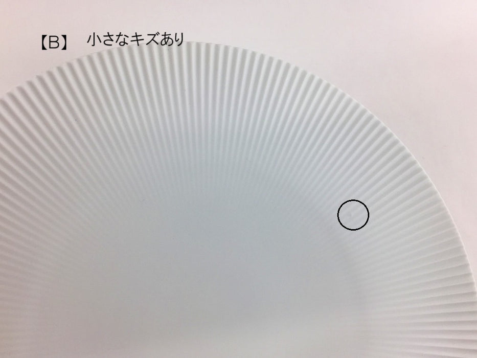 【SALE】250鎬プレート　白ブラスト　24.5cm　有田焼【訳あり】