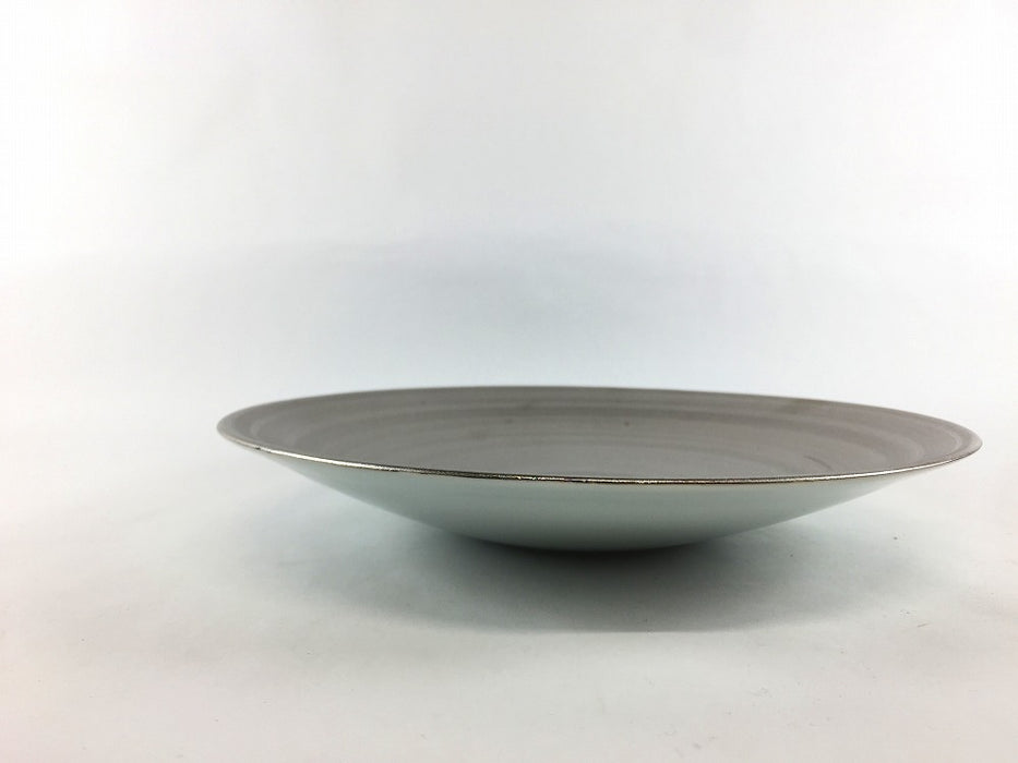 【SALE】21cm反プレート　表銀彩　有田焼【訳あり】