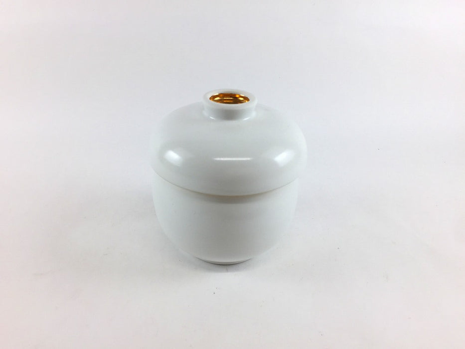 【SALE】85瓢蒸し　白マット内金　8.5cm　有田焼【訳あり】