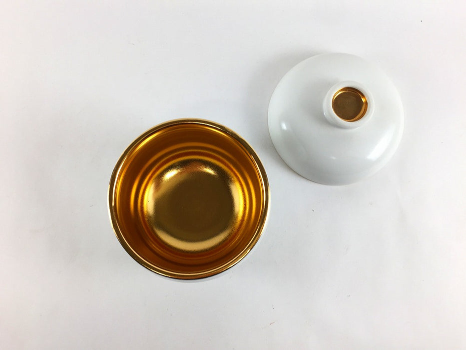 【SALE】85瓢蒸し　白マット内金　8.5cm　有田焼【訳あり】