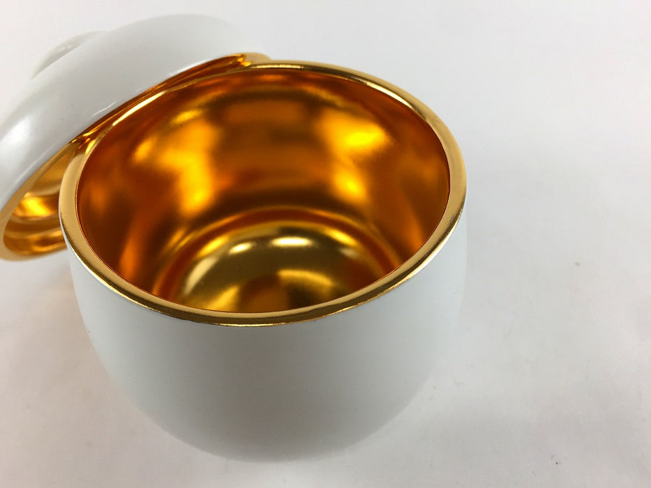 【SALE】85瓢蒸し　白マット内金　8.5cm　有田焼【訳あり】