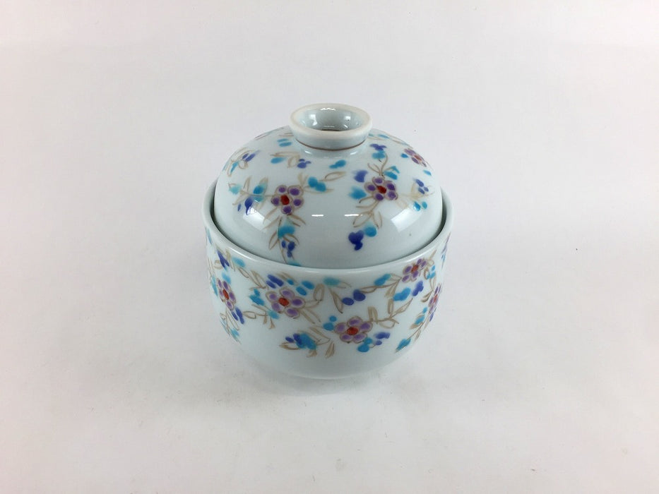 【SALE】90壷蓋物　青小花　9cm　有田焼【訳あり】