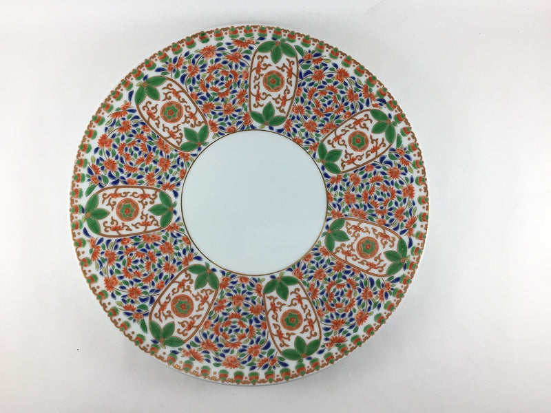 未使用　箱入り　有田焼　点唐草　大皿、中皿　6点セット 錦色絵唐草内白 9寸丸一文字皿 27.5cm 有田焼(j.R) — 佐賀有田