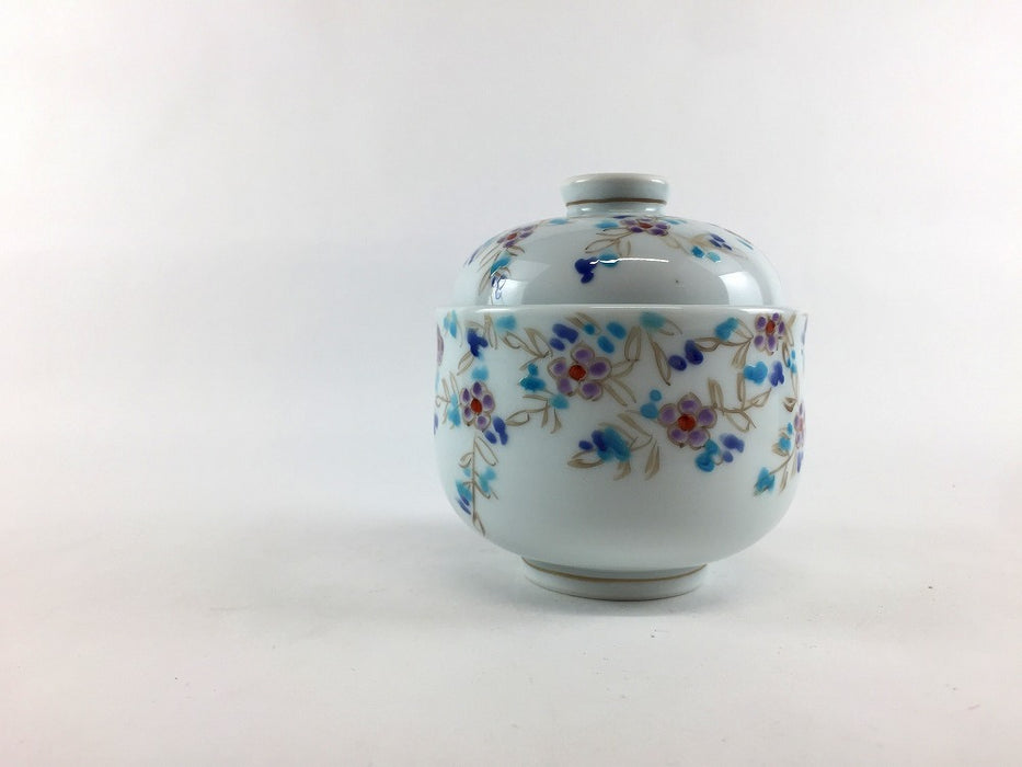 【SALE】90壷蓋物　青小花　9cm　有田焼【訳あり】