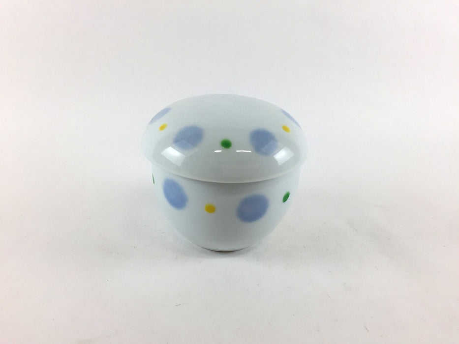 【SALE】ミニ丸蒸碗　(光彩丸紋/水玉)　7cm　有田焼【訳あり】